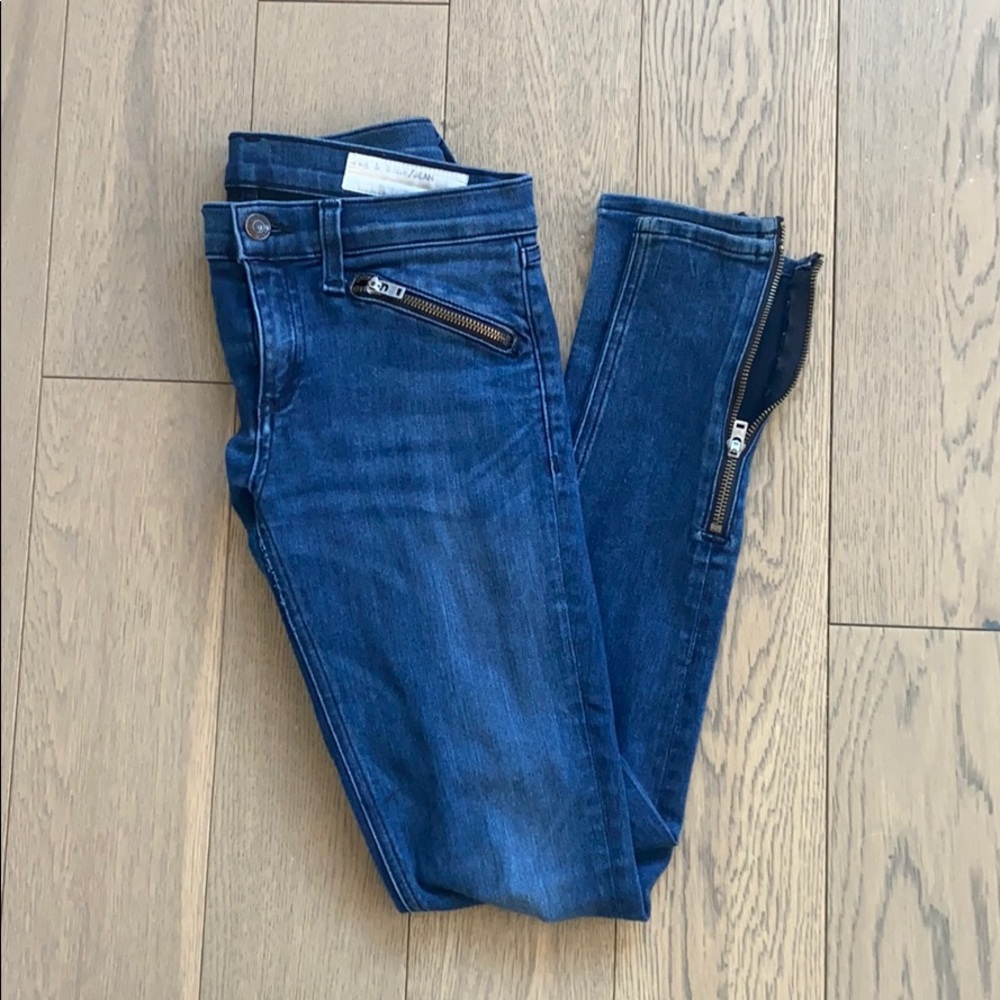 Rag & bone jeans with zipper detail